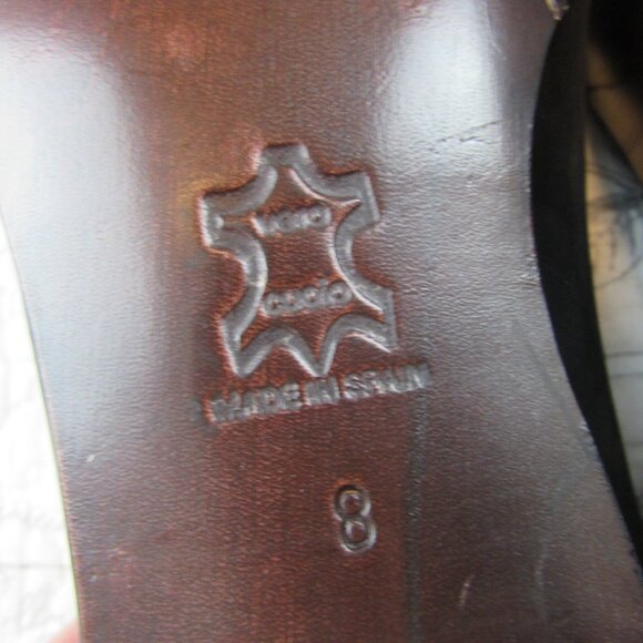 Cobra Society Women’s US 8 Black Nubuck Leather Loafer Dress Shoe logo - Picture 9 of 10